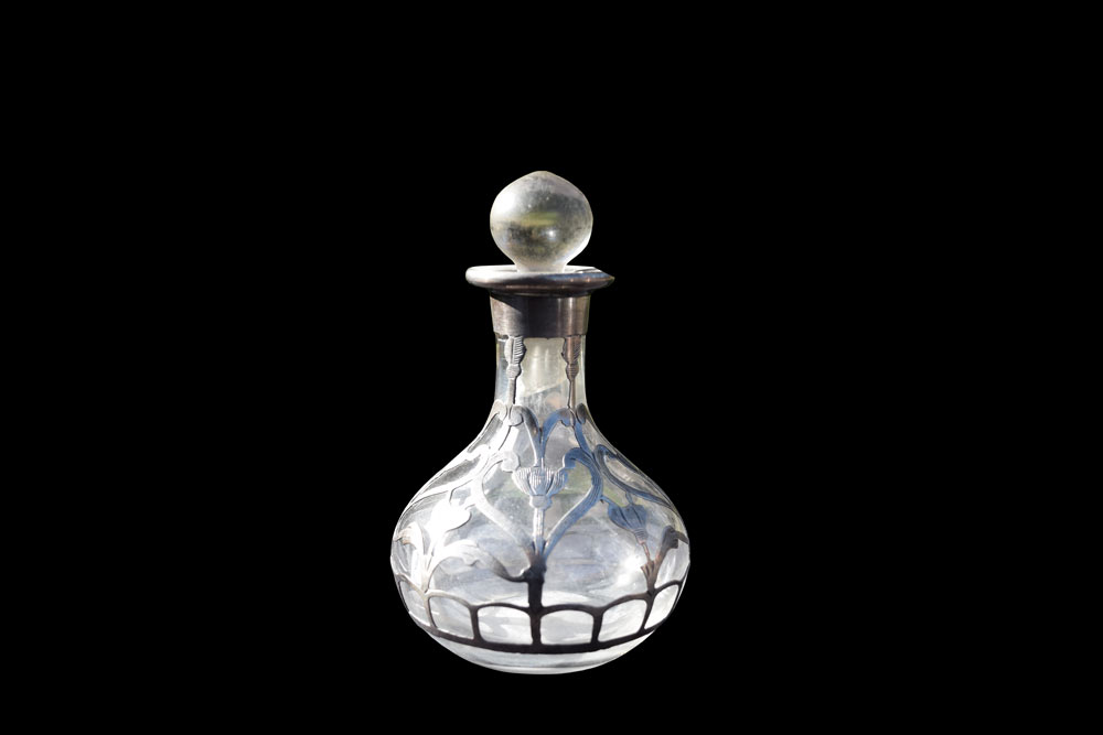 Overlayed  Sterling perfume bottle - Miscellaneous