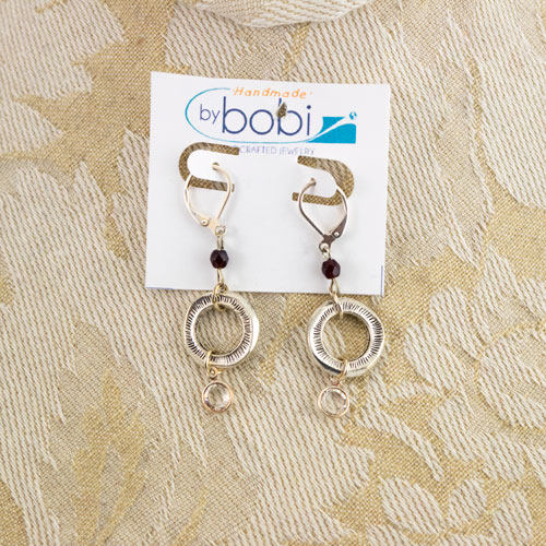 Earrings Garnet Beads - Accessories